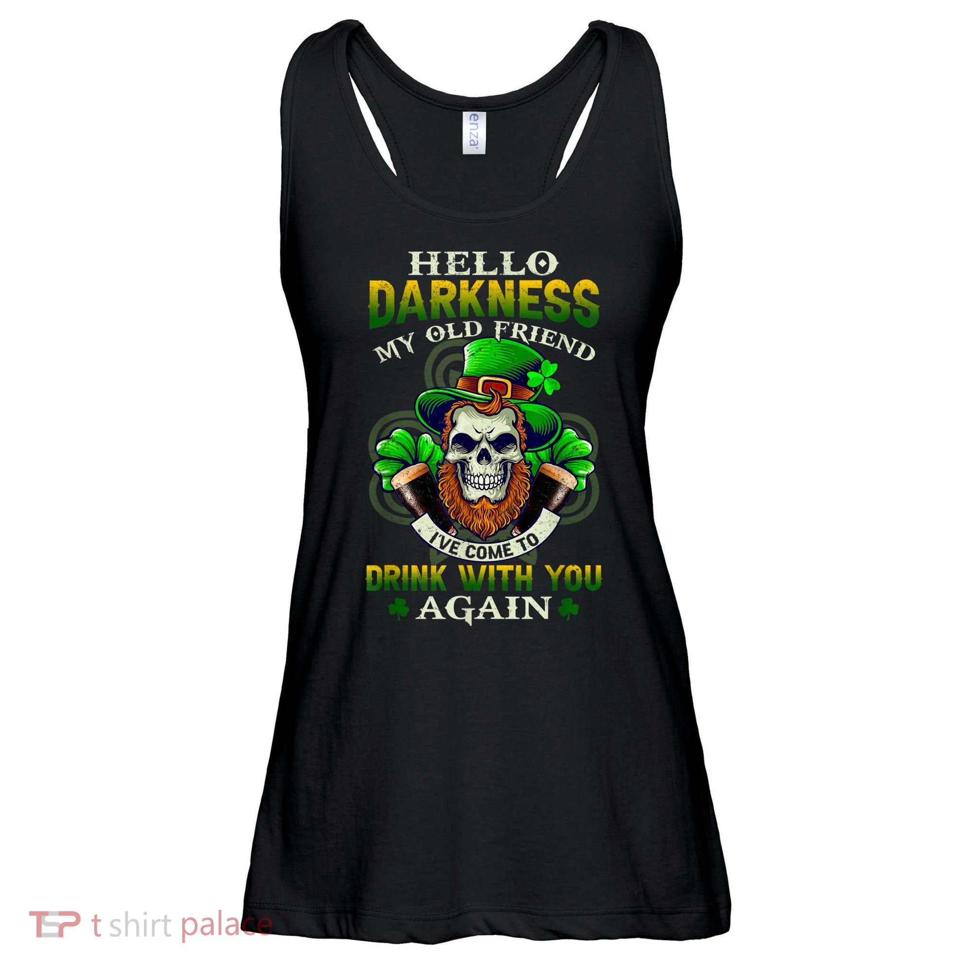 Hello Darkness My Old Friend I’ve Come To Drink With You Again Ladies Essential Flowy Tank