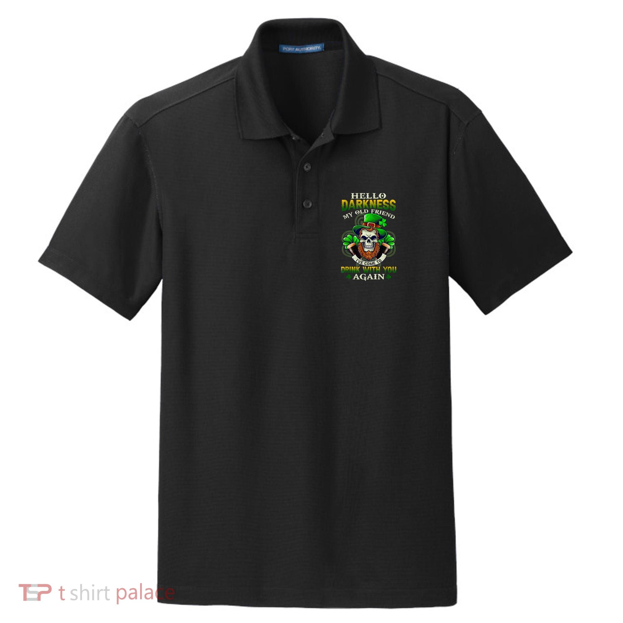 Hello Darkness My Old Friend I’ve Come To Drink With You Again Dry Zone Grid Polo