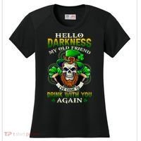 Hello Darkness My Old Friend I’ve Come To Drink With You Again Women's Cooling Performance Crew T-Shirt thumb 0