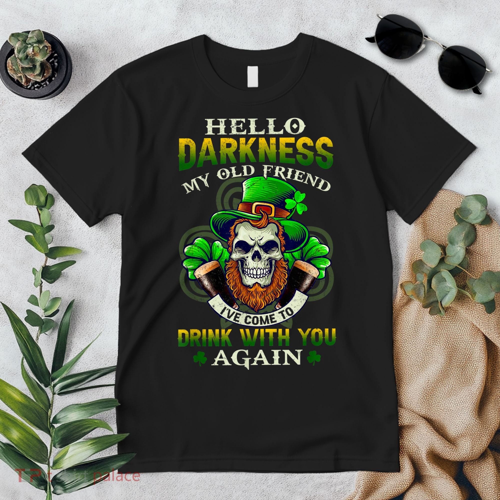 Hello Darkness My Old Friend I’ve Come To Drink With You Again Premium T-Shirt