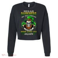 Hello Darkness My Old Friend I’ve Come To Drink With You Again Cropped Pullover Crew thumb 0