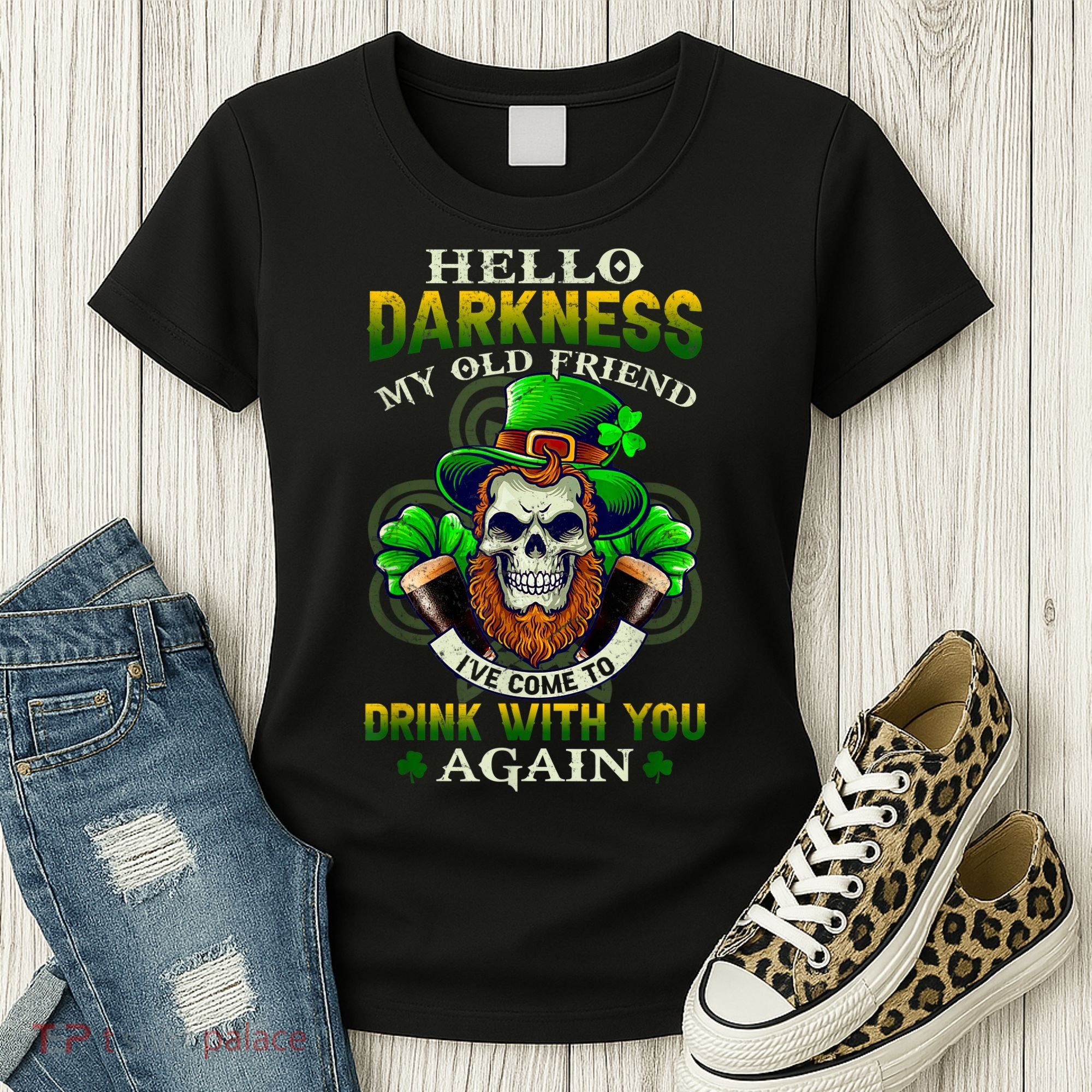 Hello Darkness My Old Friend I’ve Come To Drink With You Again Women's T-Shirt