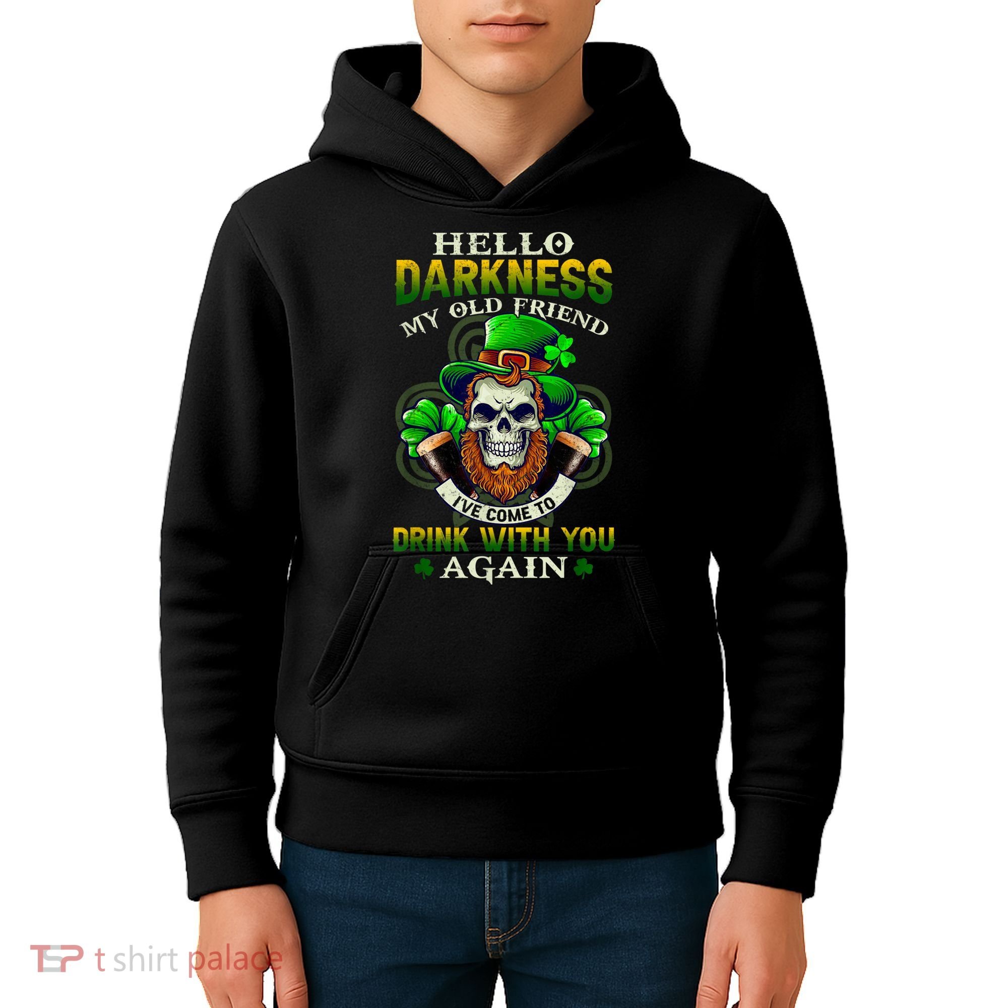 Hello Darkness My Old Friend I’ve Come To Drink With You Again Kids Hoodie