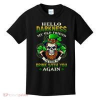 Hello Darkness My Old Friend I’ve Come To Drink With You Again Kids T-Shirt thumb 0
