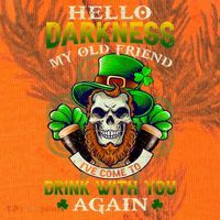 Hello Darkness My Old Friend I’ve Come To Drink With You Again Kati Licensed 12" Camo Cuffed Beanie thumb 2