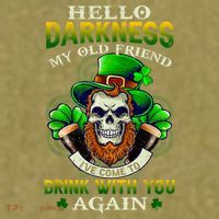 Hello Darkness My Old Friend I’ve Come To Drink With You Again Garment-Dyed Women's Muscle Tee thumb 6