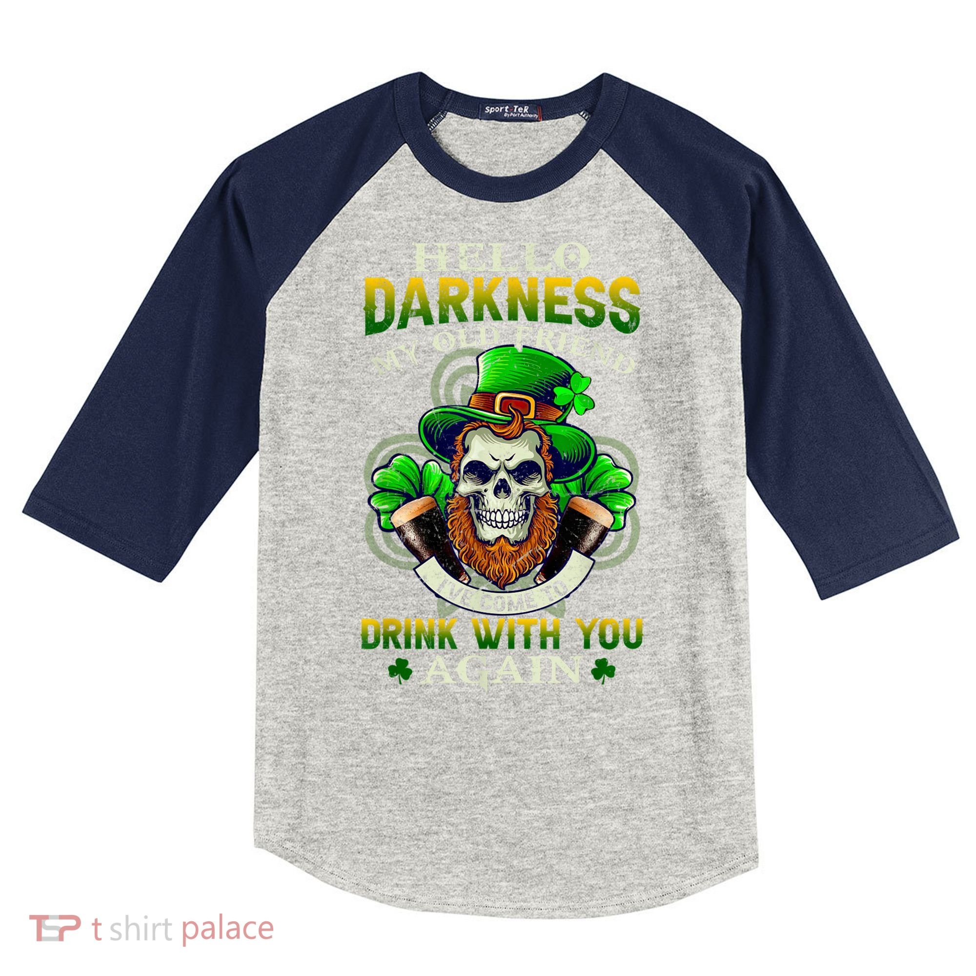 Hello Darkness My Old Friend I’ve Come To Drink With You Again Kids Colorblock Raglan Jersey