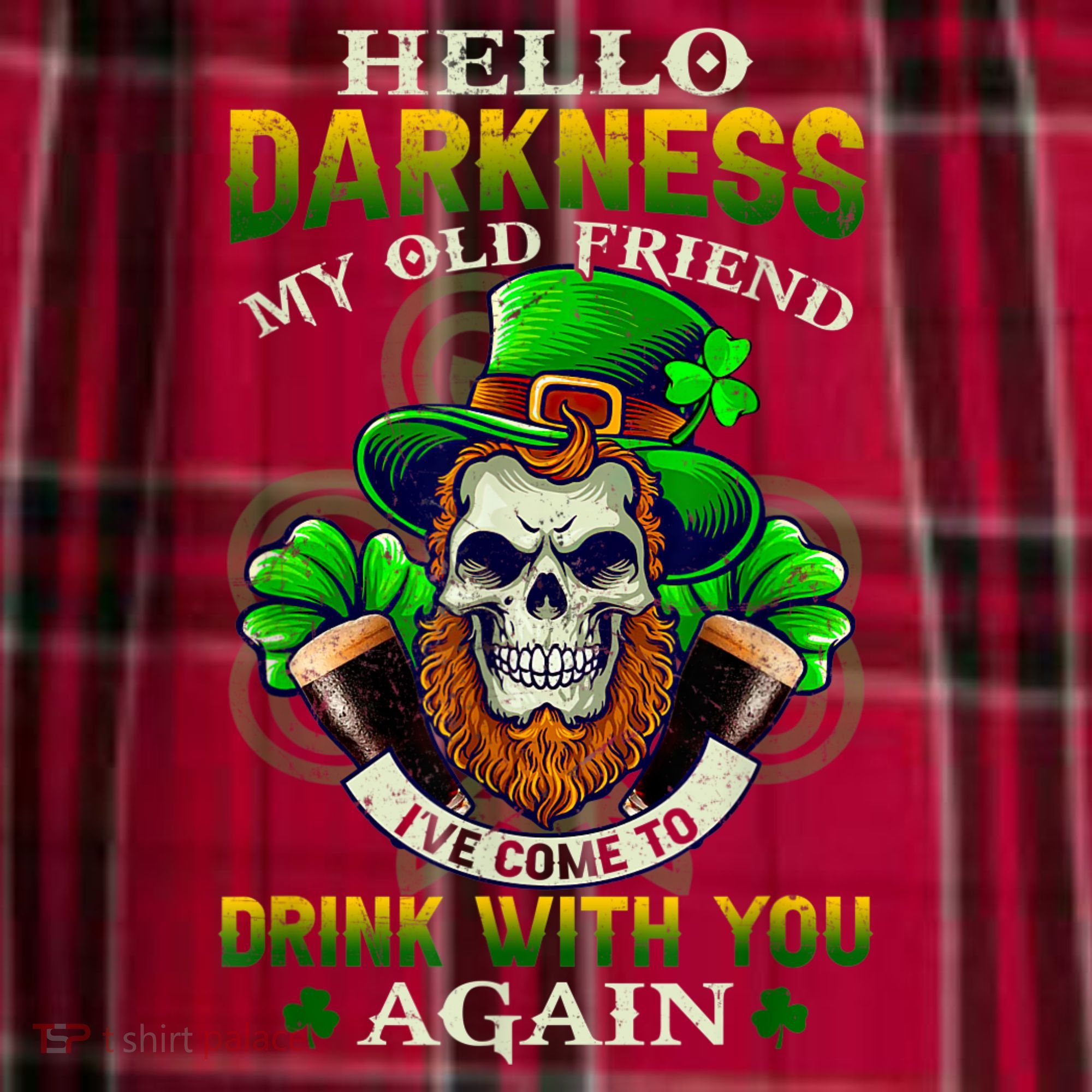 Hello Darkness My Old Friend I’ve Come To Drink With You Again Women's Flannel Plaid Pajama Pants