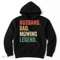 Husband Dad Mowing Legend Lawn Care Gardener Father Funny Hoodie thumb 0