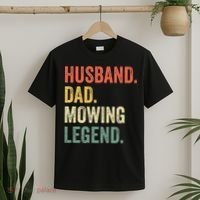 Husband Dad Mowing Legend Lawn Care Gardener Father Funny T-Shirt thumb 2