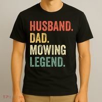 Husband Dad Mowing Legend Lawn Care Gardener Father Funny T-Shirt thumb 3