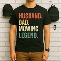 Husband Dad Mowing Legend Lawn Care Gardener Father Funny T-Shirt thumb 6