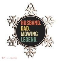 Husband Dad Mowing Legend Lawn Care Gardener Father Funny Ornament thumb 0