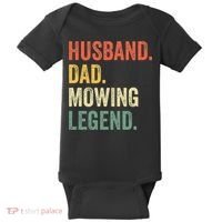 Husband Dad Mowing Legend Lawn Care Gardener Father Funny Baby Bodysuit thumb 0
