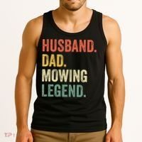 Husband Dad Mowing Legend Lawn Care Gardener Father Funny Tank Top thumb 3