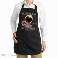 Hello Darkness My Old Friend Solar Eclipse April 08 2024 Apron thumb 2