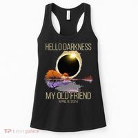 Hello Darkness My Old Friend Solar Eclipse April 08 2024 Women's Tank Top thumb 0