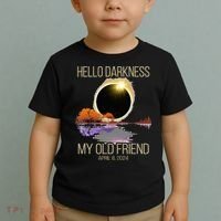 Hello Darkness My Old Friend Solar Eclipse April 08 2024 Toddler T-Shirt thumb 2
