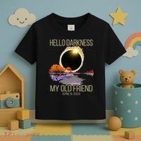 Hello Darkness My Old Friend Solar Eclipse April 08 2024 Toddler T-Shirt thumb 3