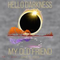 Hello Darkness My Old Friend Solar Eclipse April 08 2024 Women's Racerback Cropped Tank thumb 2