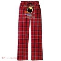 Hello Darkness My Old Friend Solar Eclipse April 08 2024 Women's Flannel Plaid Pajama Pants thumb 0