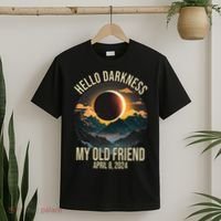 Hello Darkness My Old Friend Solar Eclipse April 08 2024 T-Shirt thumb 2