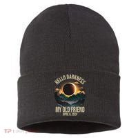 Hello Darkness My Old Friend Solar Eclipse April 08 2024 Sustainable Knit Beanie thumb 0