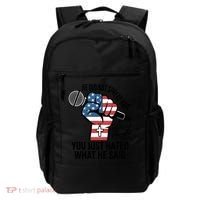 He Did Not Spread Hate You Just Hated What He Said RIP Charlie Kirk Backpack thumb 0