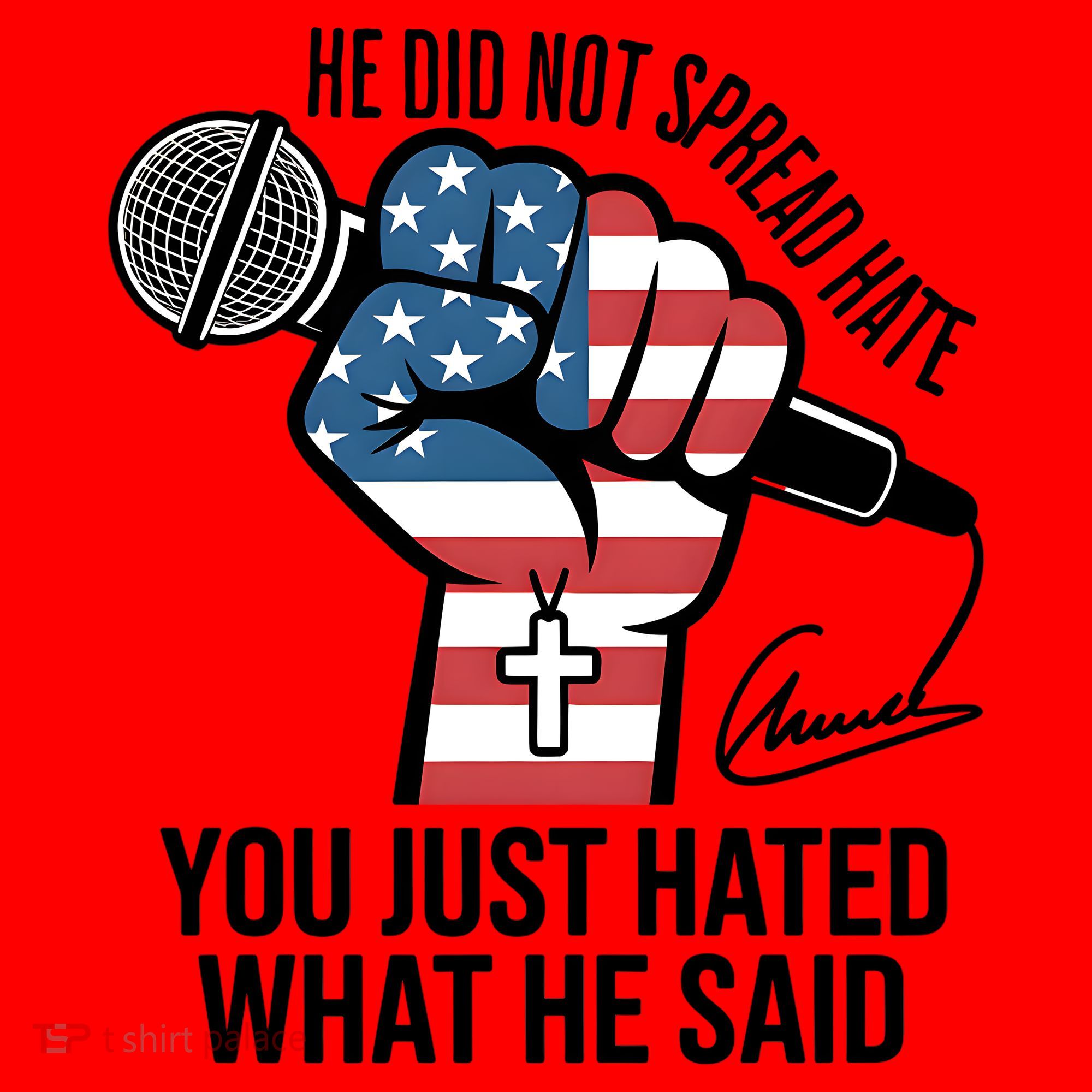 He Did Not Spread Hate You Just Hated What He Said RIP Charlie Kirk Santa Hat