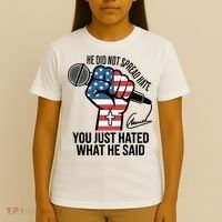 He Did Not Spread Hate You Just Hated What He Said RIP Charlie Kirk T-Shirt thumb 4