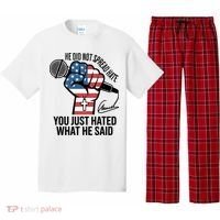 He Did Not Spread Hate You Just Hated What He Said RIP Charlie Kirk Pajama Set thumb 0