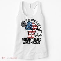 He Did Not Spread Hate You Just Hated What He Said RIP Charlie Kirk Women's Tank Top thumb 0