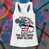 He Did Not Spread Hate You Just Hated What He Said RIP Charlie Kirk Women's Tank Top thumb 3