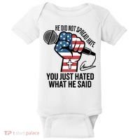 He Did Not Spread Hate You Just Hated What He Said RIP Charlie Kirk Baby Bodysuit thumb 0