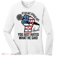 He Did Not Spread Hate You Just Hated What He Said RIP Charlie Kirk Women's Long Sleeve Shirt thumb 0
