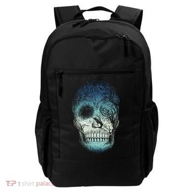 Halloween Dark Nature Forest Skull Backpack