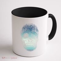 Halloween Dark Nature Forest Skull Coffee Mug thumb 1