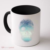 Halloween Dark Nature Forest Skull Coffee Mug thumb 0