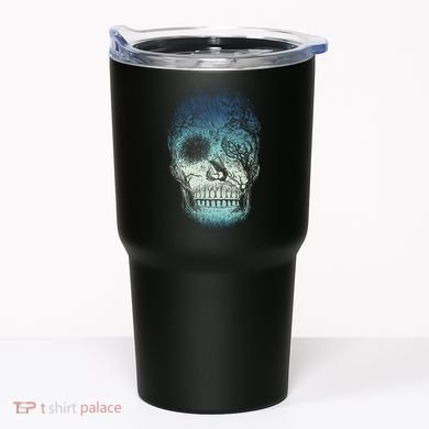 Halloween Dark Nature Forest Skull Tumbler