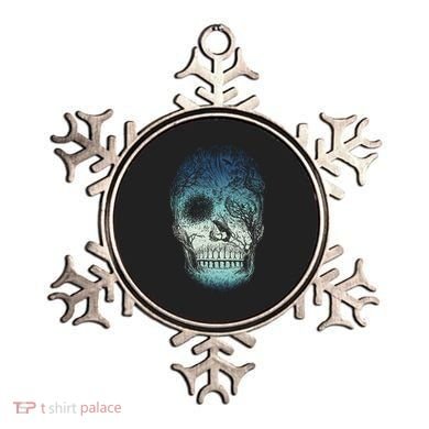 Halloween Dark Nature Forest Skull Ornament