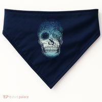Halloween Dark Nature Forest Skull USA-Made Doggie Bandana thumb 0