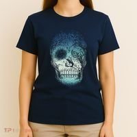 Halloween Dark Nature Forest Skull T-Shirt thumb 4