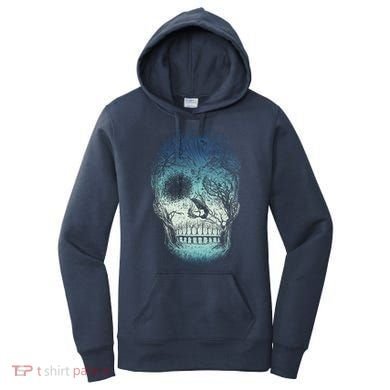 Halloween Dark Nature Forest Skull Women's Hoodie