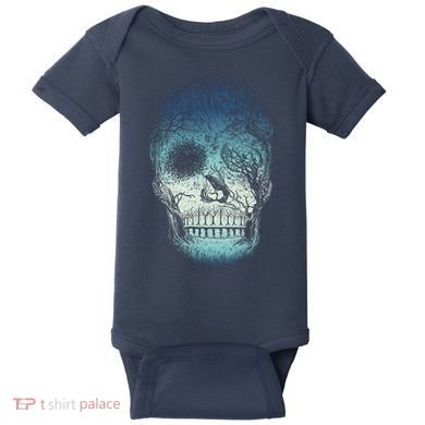 Halloween Dark Nature Forest Skull Baby Bodysuit