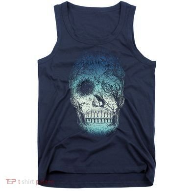 Halloween Dark Nature Forest Skull Tank Top