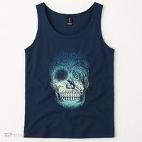 Halloween Dark Nature Forest Skull Tank Top thumb 2