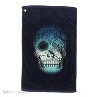 Halloween Dark Nature Forest Skull Golf Towel thumb 0