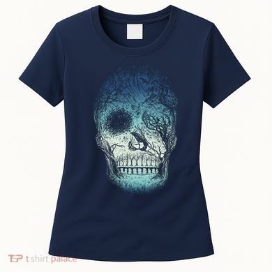 Halloween Dark Nature Forest Skull Women's T-Shirt