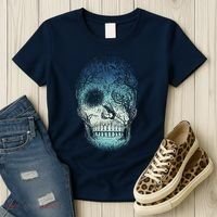 Halloween Dark Nature Forest Skull Women's T-Shirt thumb 3