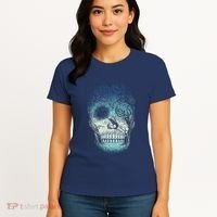 Halloween Dark Nature Forest Skull Women's T-Shirt thumb 4